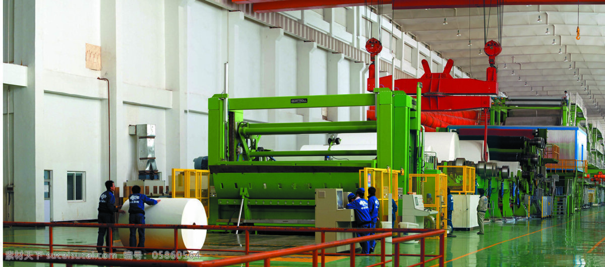 造纸生产线 纸机 造纸厂生产线 造纸车间 工业生产 现代科技