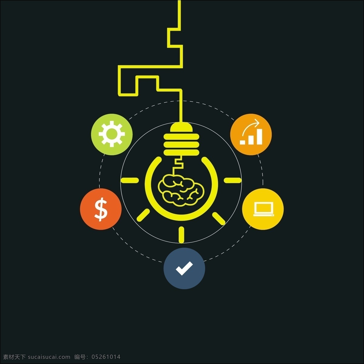 灯泡想法图标 想法图标 灯泡 灯泡图标 图标设计 金币 数据 矢量素材
