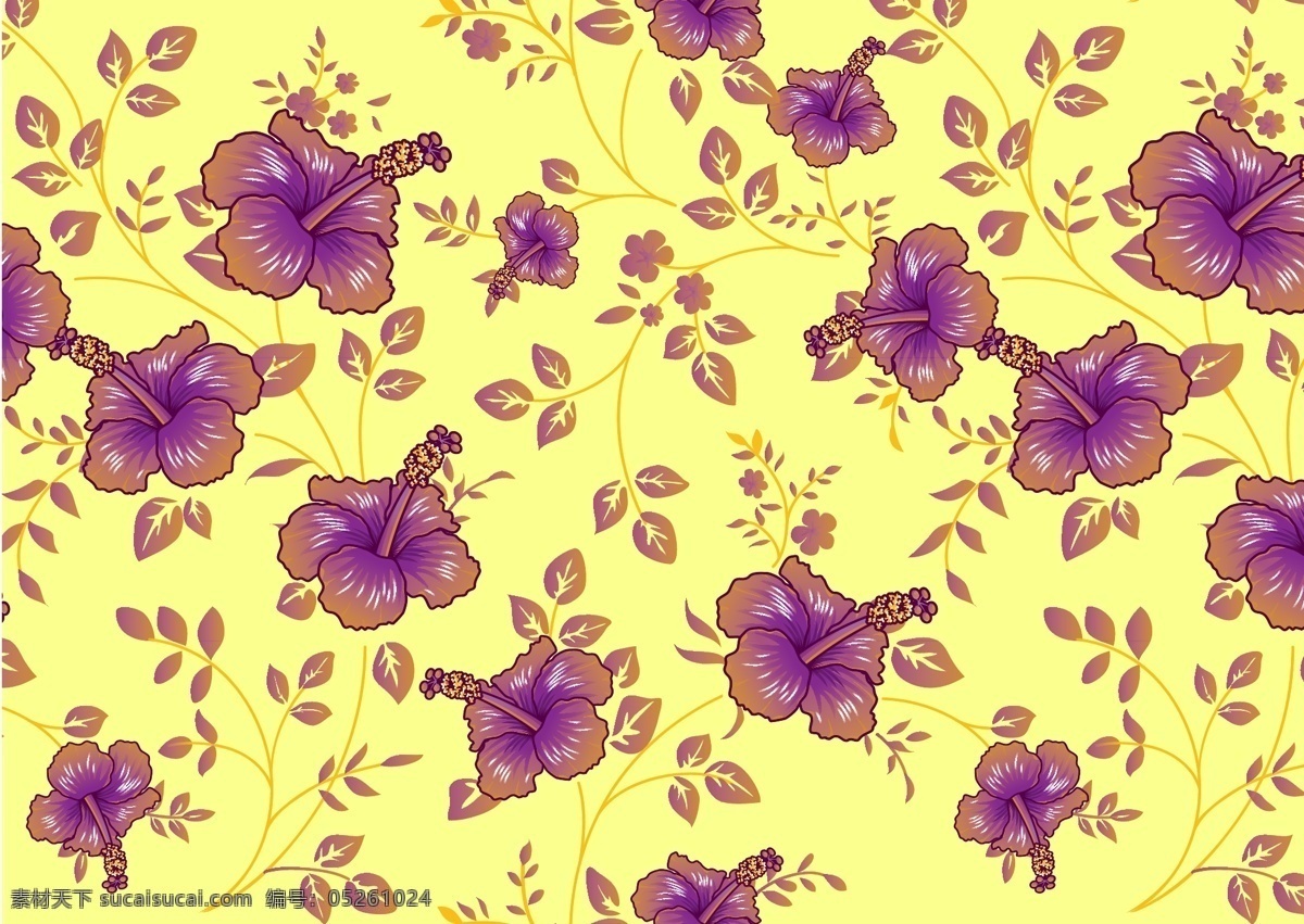 波利尼西亚 花卉 背景 矢量 花 花紫色 模式 花壁纸 花卉背景 碎花壁纸 夏威夷花 夏威夷