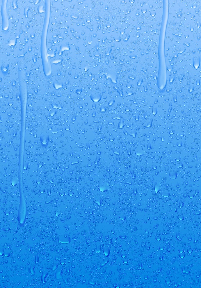 雨滴素材图 蓝色 雨滴 分层 源文件