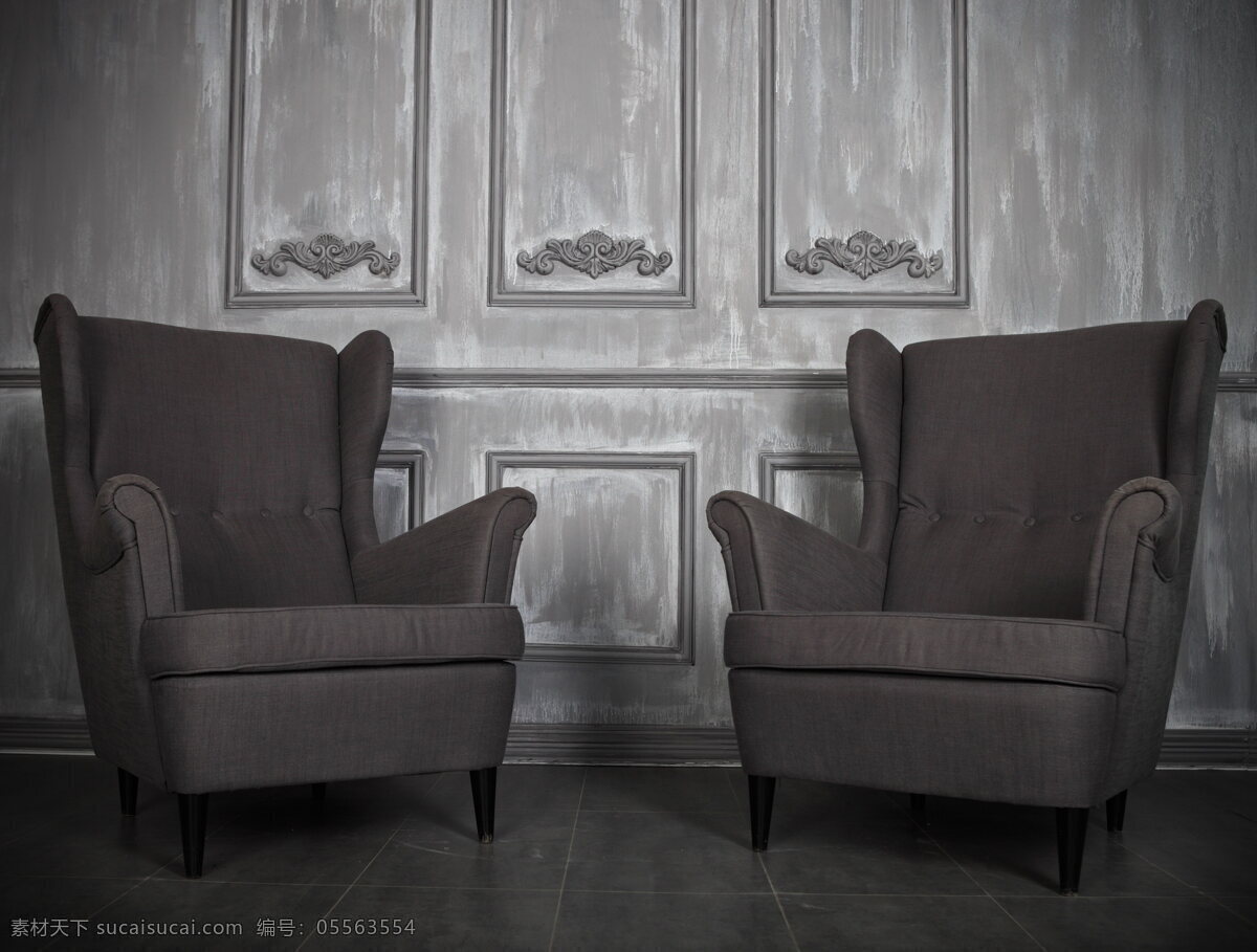 木板墙 褐色 沙发 高清 褐色沙发 沙发椅 椅子 家具