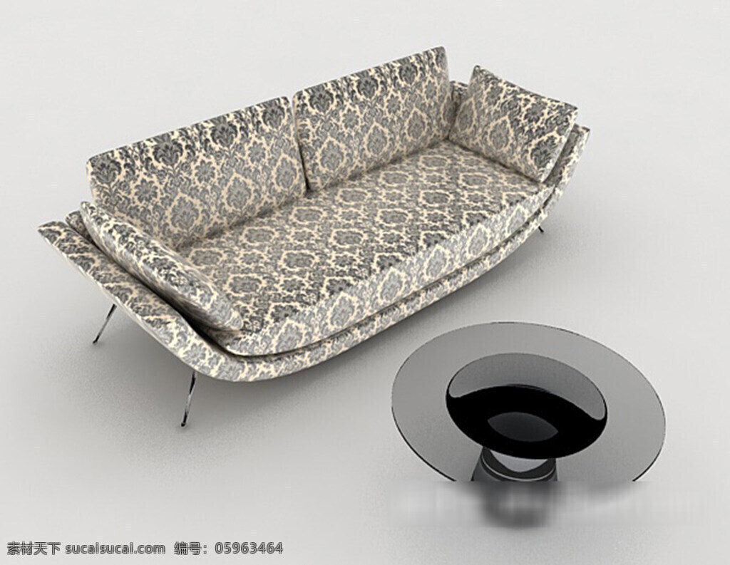现代 个性 花纹 双人 沙发 3d 模型 3d模型 3d模型下载 欧式风格 室内设计 现代风格 室内家装 中式风格模型