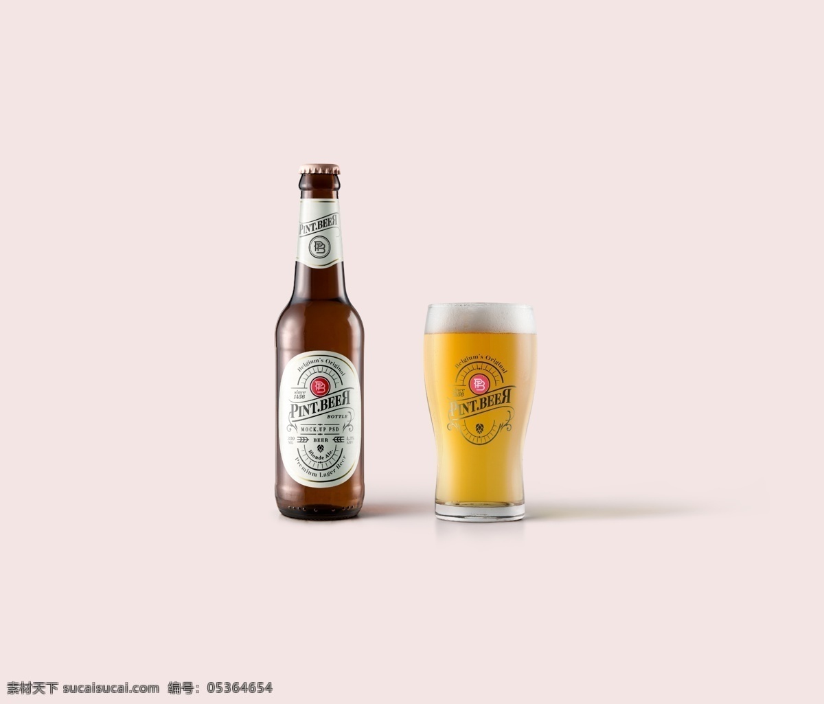 啤酒瓶 瓶子 啤酒 瓶型 效果图 样机 玻璃杯 啤酒杯 商标设计 瓶标设计 包装设计