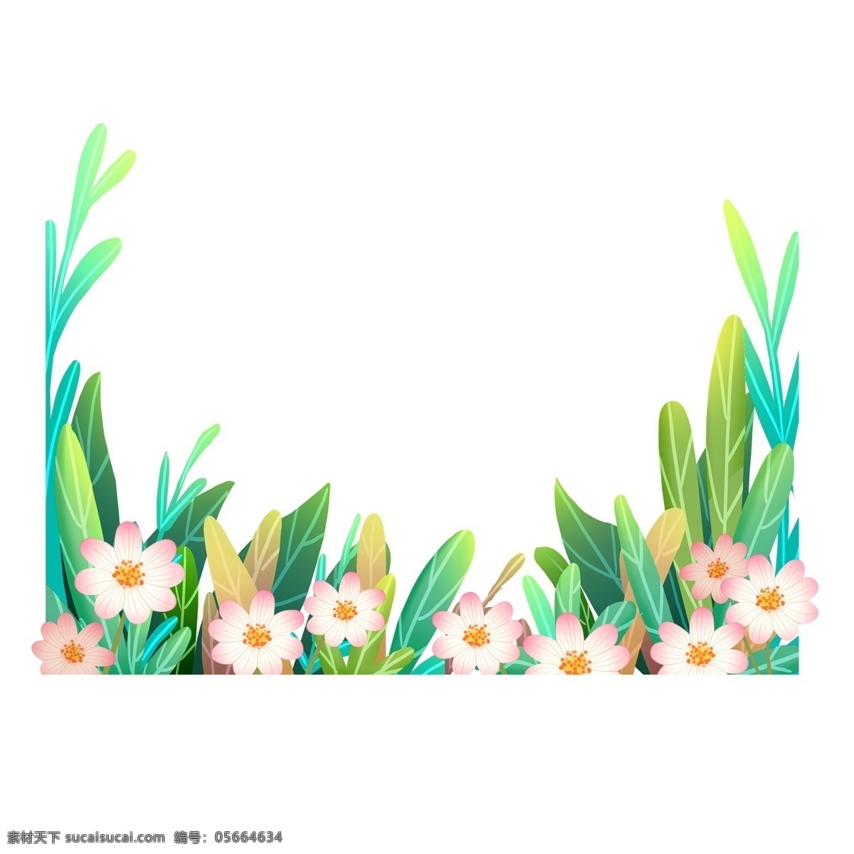 手绘 水彩 花卉 卡通 透明 免 扣 花朵 透明素材 卡通素材