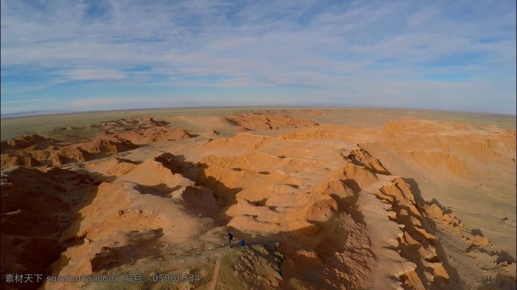 浩瀚 戈壁 荒漠 高清 视频 航拍 山脉 阳光 照射 景色 野生动物 高清视频航拍