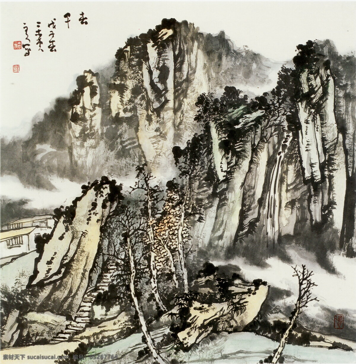 风景画 国画 国画设计素材 绘画书法 山 山水画 书法 国画模板下载 中国画 写意画 大师作品 写意 水 树 水墨画 文化艺术 家居装饰素材 山水风景画