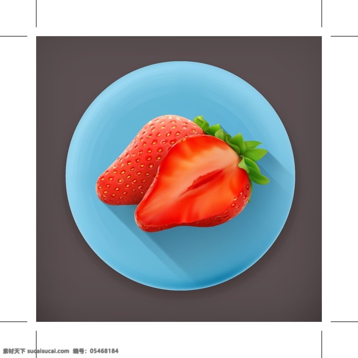 红色草莓图标 红色 草莓 矢量素材 设计素材 背景素材