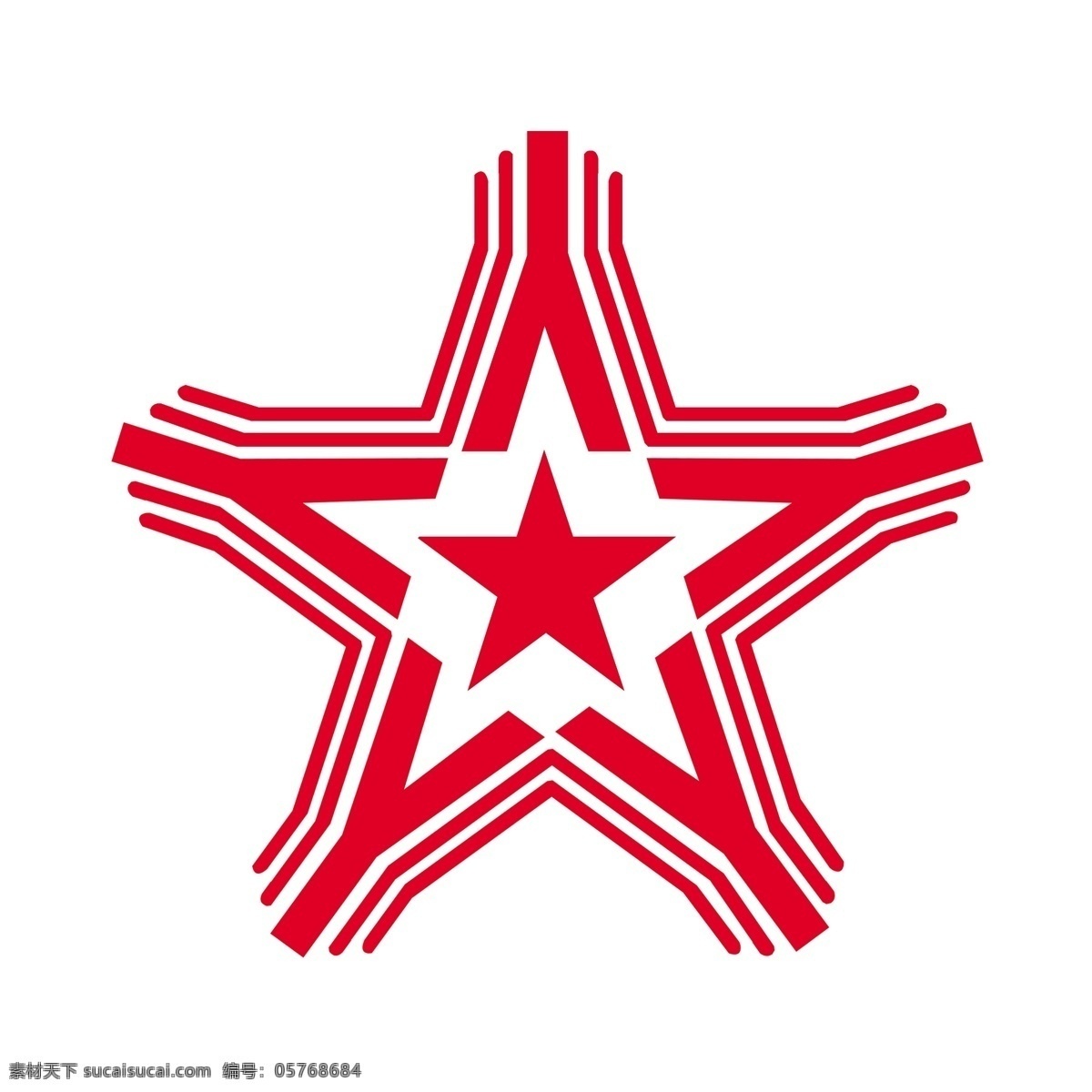 红五星标识 标志 标识 五角星 红五星 标志设计 广告设计模板 源文件