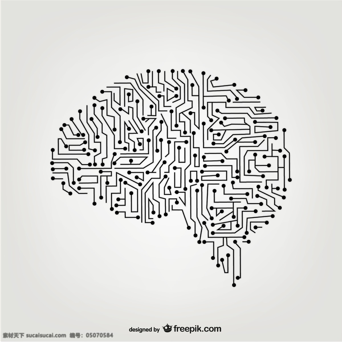 人造大脑载体 科技 创新 思考 外形 智力 大脑 矢量工