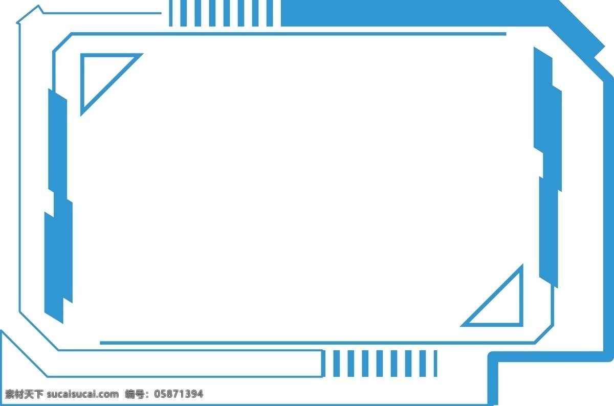蓝色 科技 边框 商用 元素 对话框 智能 交互界面 交互科技 科技边框 蓝色边框 人工智能 矢量边框 未来科技