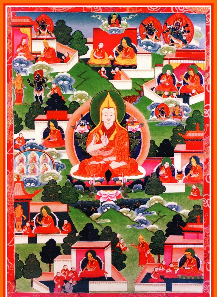 西藏 日喀则 唐卡 佛教 佛法 佛经 佛龛 唐卡全大 藏族文化09 藏族文化 宗教信仰 文化艺术
