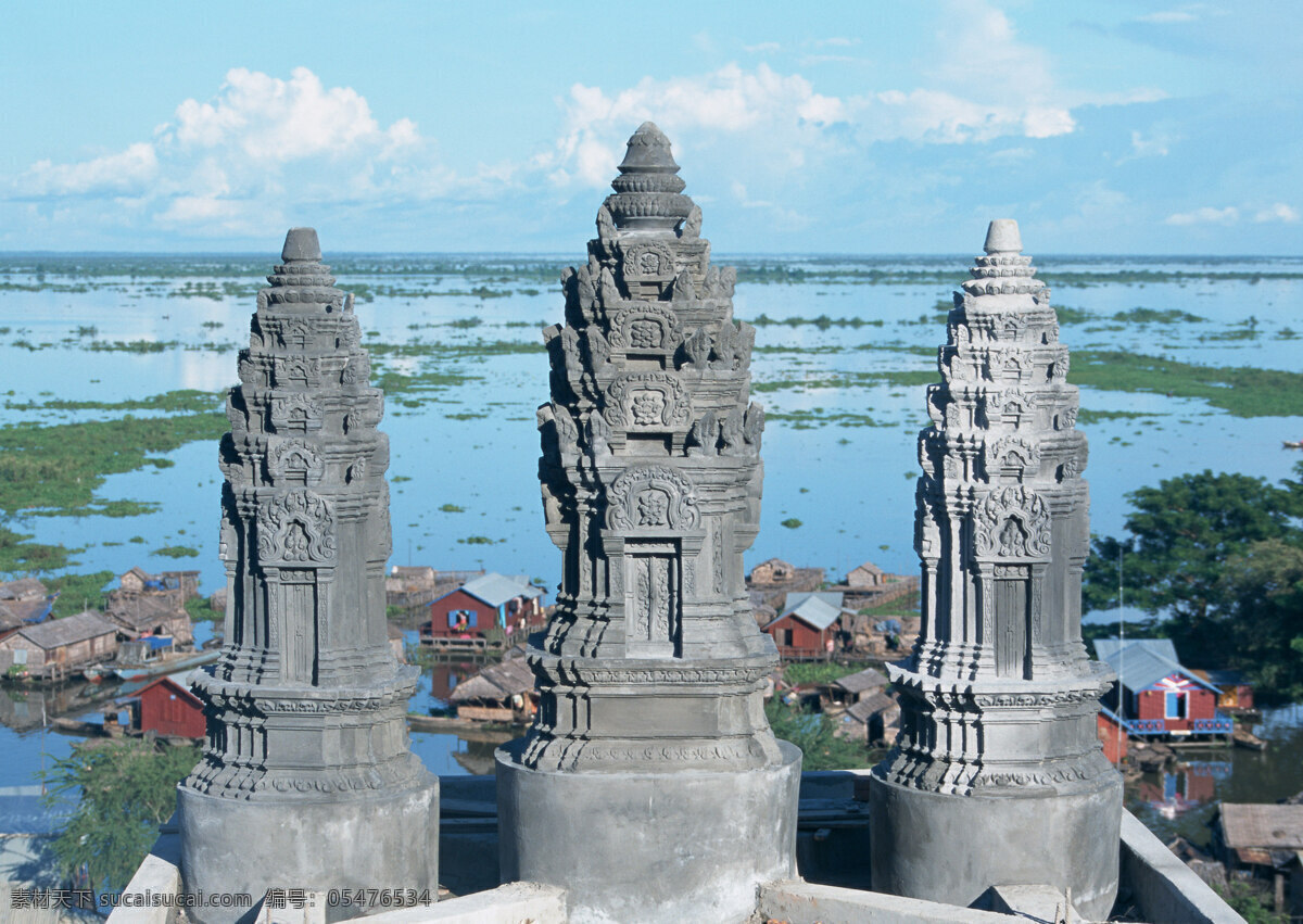 唯美 风景 风光 人文 柬埔寨 东南亚 吴哥窟 石窟 雕塑 蓝天 白云 旅游摄影 国外旅游