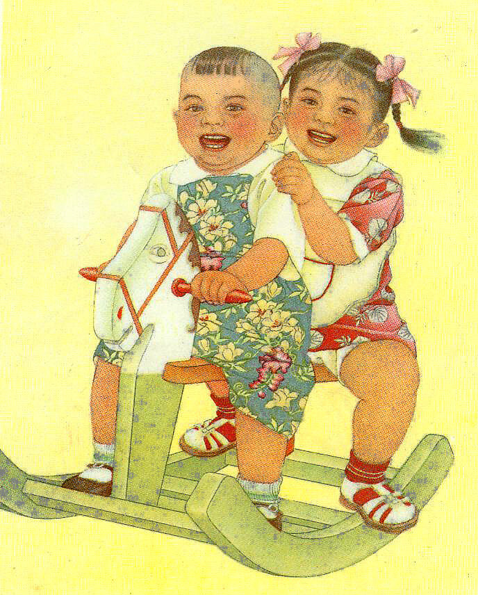 位图免费下载 服装图案 男孩 女孩 人物 位图 老上海风情 面料图库 服装设计 图案花型