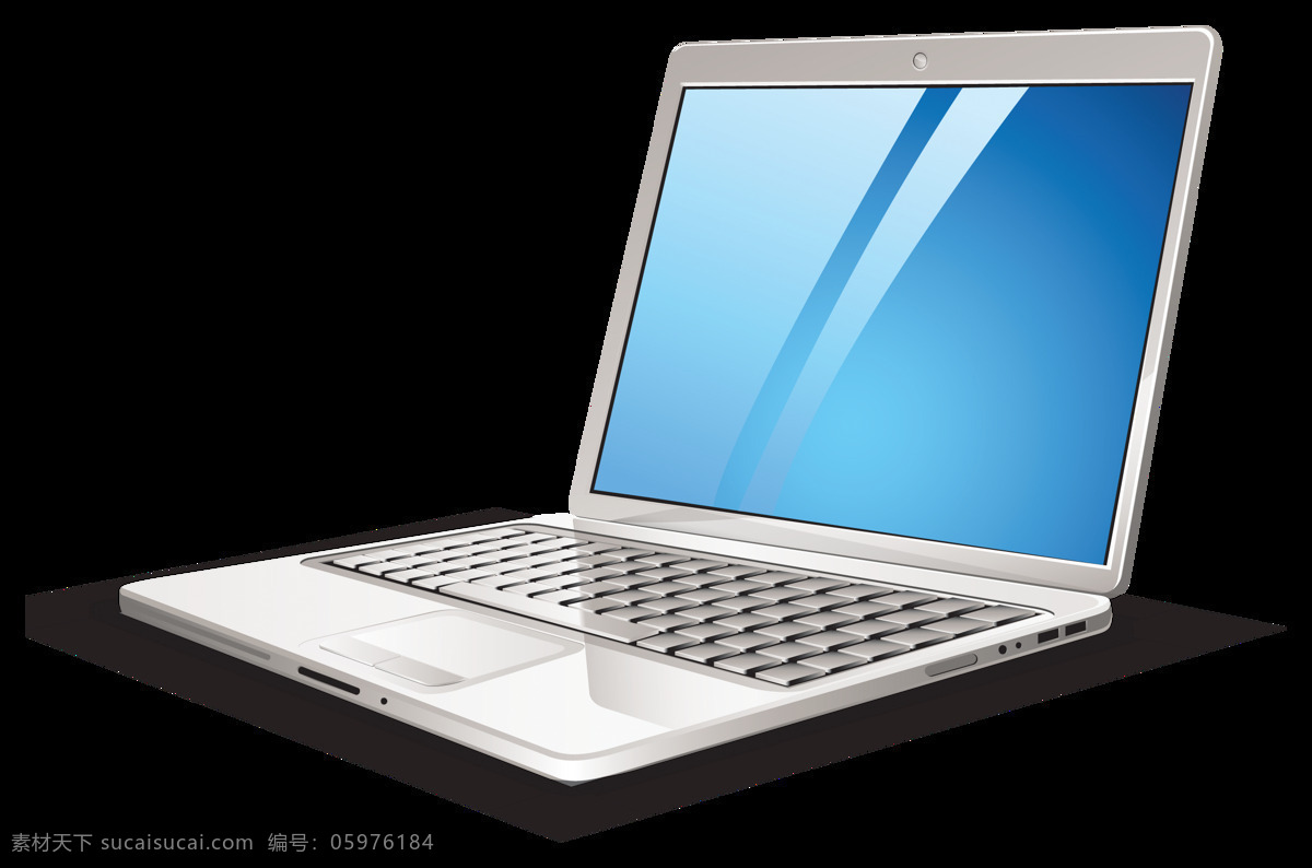 笔记本 电脑 半侧 免 抠 透明 图 层 苹果 白色 桌面 矢量图 样机