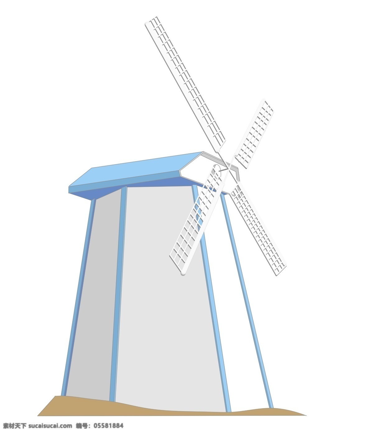 实木 风车 建筑 插画 实木的风车 风车建筑 卡通插画 建筑插画 风车插画 农场风车 旋转的风车