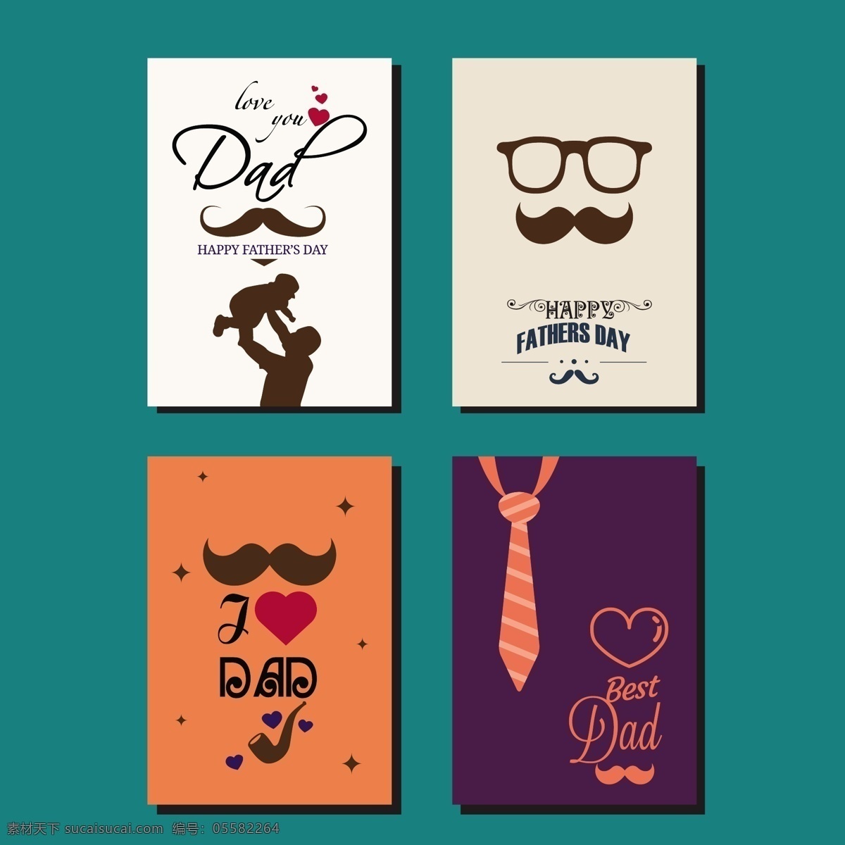 父亲节 元素 矢量图 广告背景 广告 背景 背景素材 底纹背景 矢量 胡子 眼镜 爱心 领带 创意 卡片
