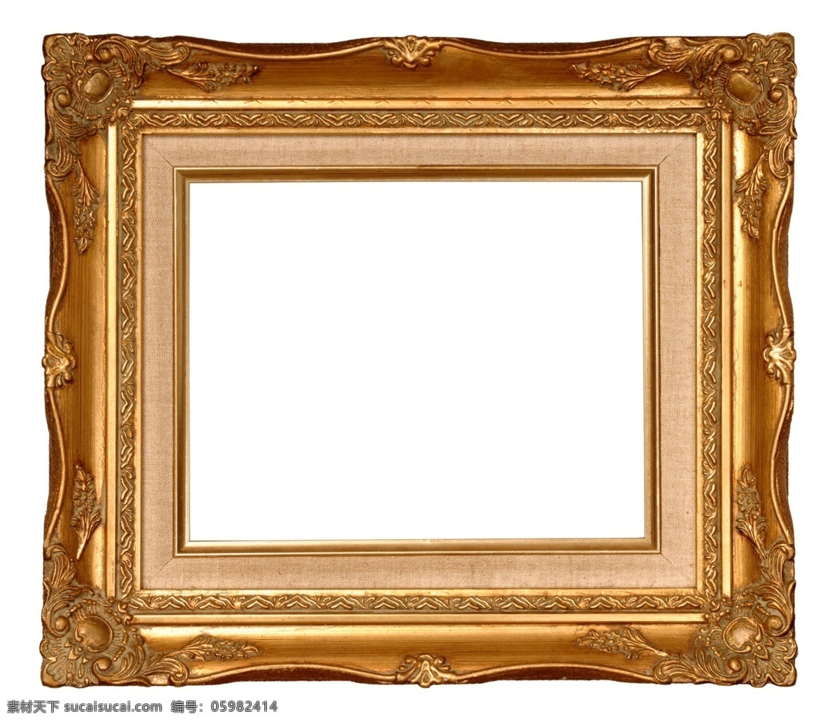欧式 油画框 复古的 画框 框架 装饰 木质 抠 图 分层