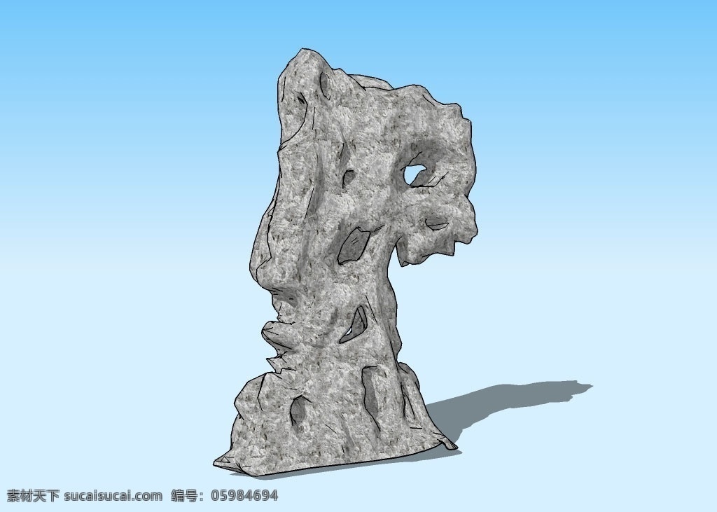 假山3d模型 山石 石头 太湖石 景观石 三维 立体 造型 装饰 精模 skp 精品 3d 模型 3d设计 其他模型