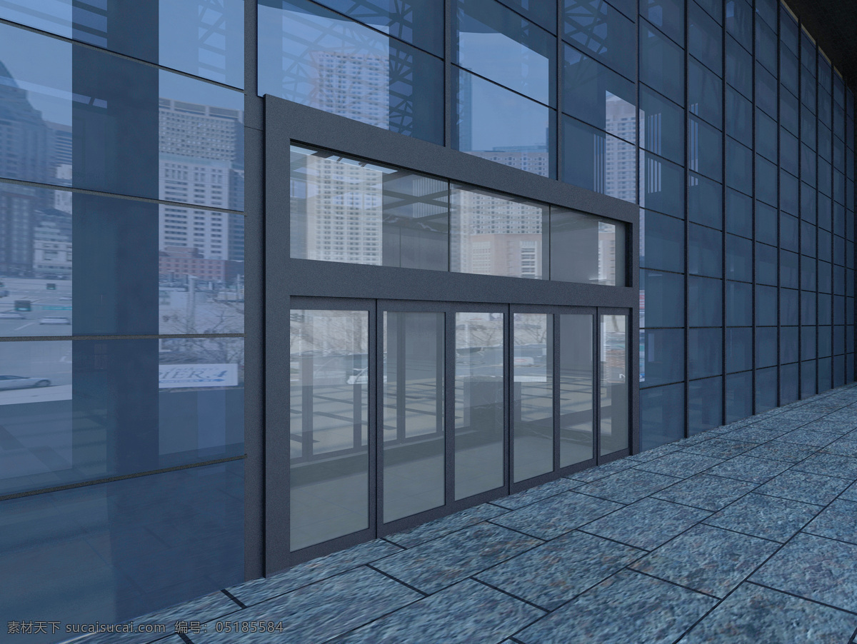 玻璃幕墙 门厅 大门 环境设计 建筑设计 门口 玻璃幕墙门厅 氟碳喷涂 建筑入口 家居装饰素材