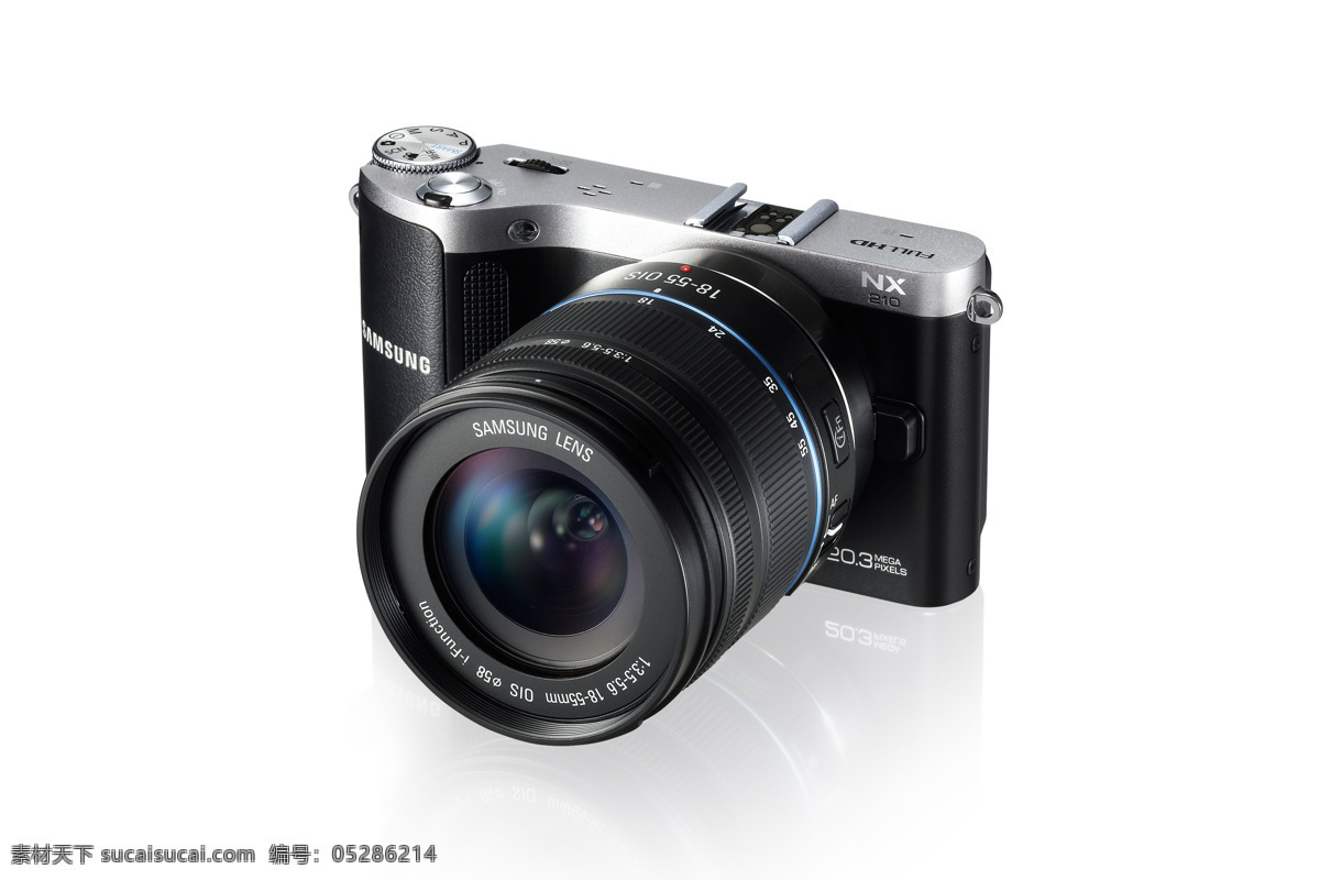 大方 黑色 精致 三星 生活百科 数码家电 数码相机 nx210 相机 优雅 微型单反相机 三星相机 单 镜头 反光 银色 psd源文件