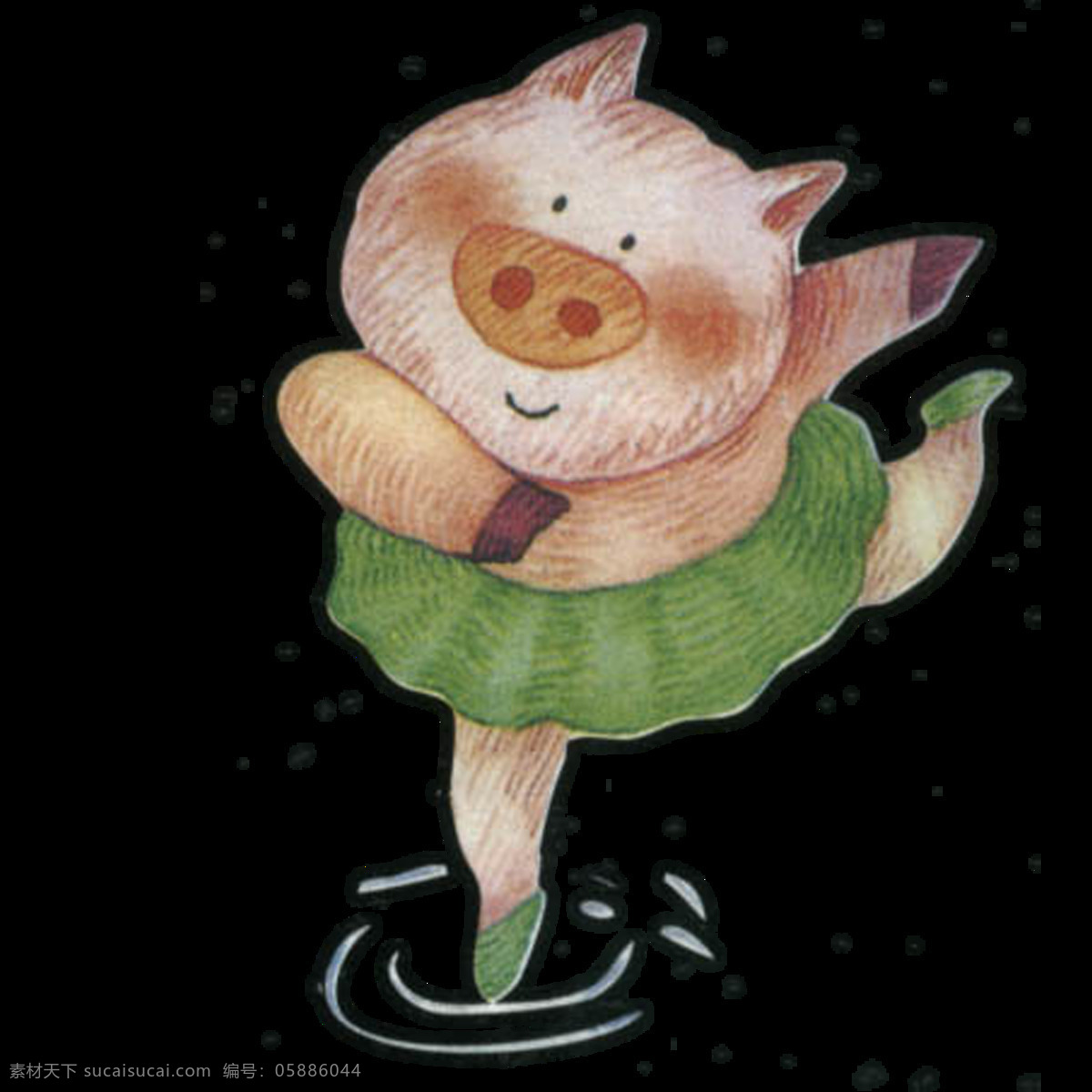 唯美 创意 猪 绘画 逗趣猪猪 生动 美观 鲜明