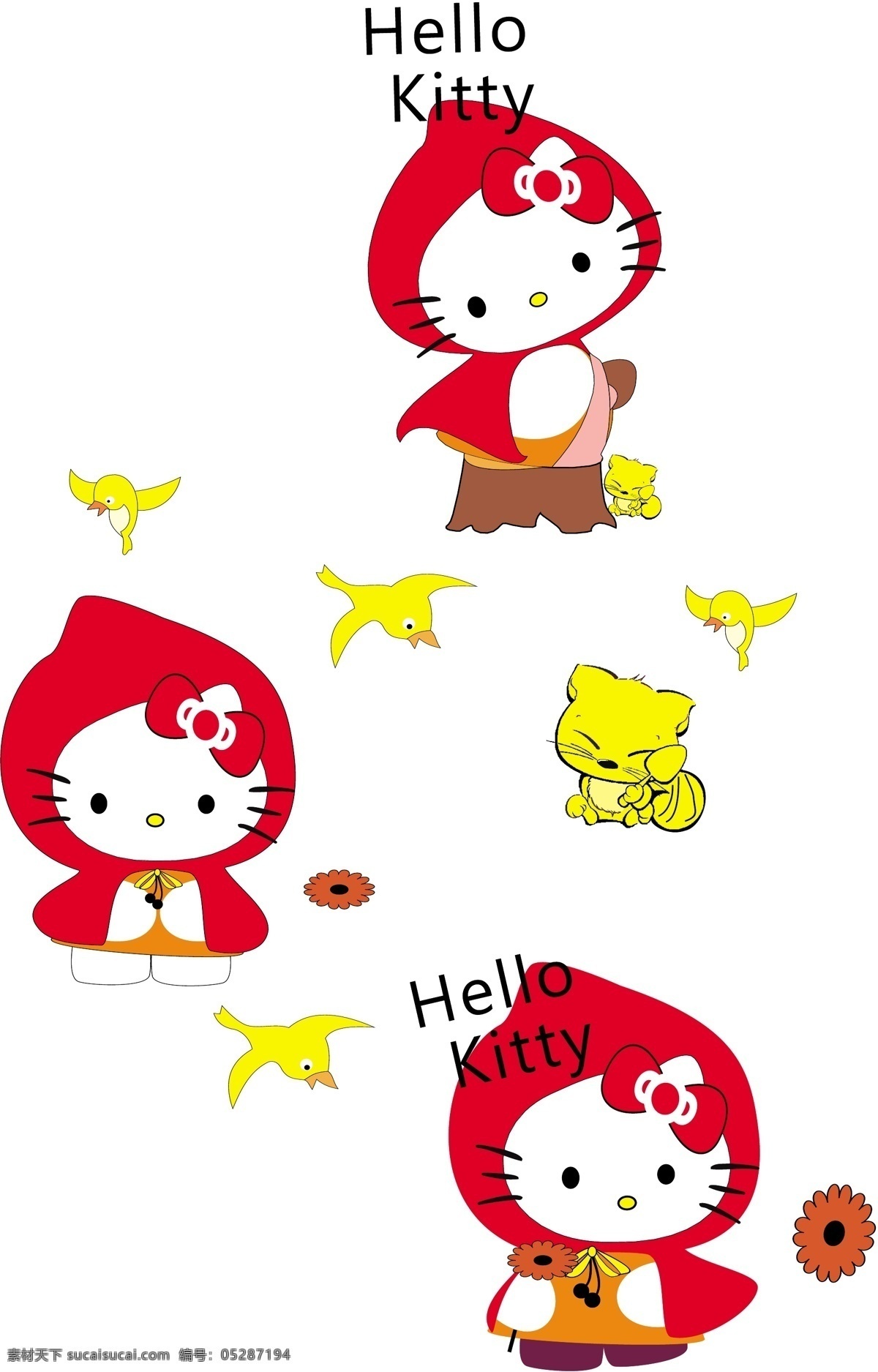 小红帽猫 小红帽 海盗 小猫 kitty 矢量素材 其他矢量 矢量