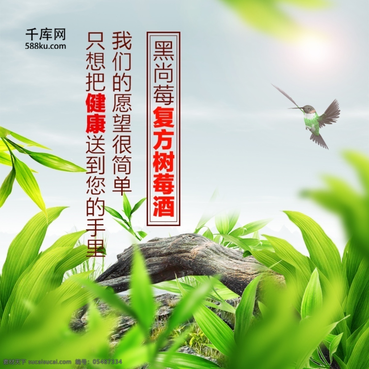 绿色 清新 复方 树莓 酒 淘宝 主 图 直通车 千库原创 电商 主图 促销 树莓酒 红酒