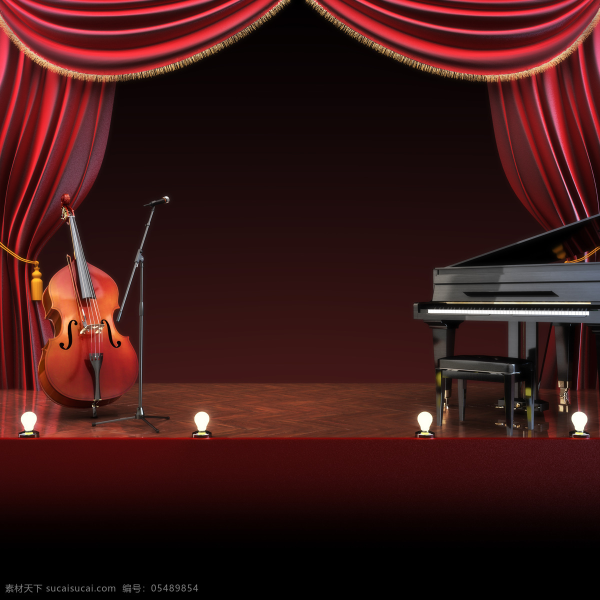 舞台幕布 乐器 舞台背景 麦克风 话筒 大提琴 钢琴 影音娱乐 生活百科