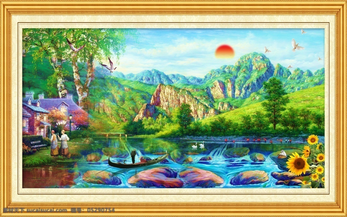 分层 白云 壁画 边框 大树 大厅画 飞鸟 风景 油画 模板下载 油画风景 中堂画 风景壁画 风景山水壁画 山水画 瀑布 山水风景 瀑布风景 山水 风景画 自然风景 客厅画 风水画 家居装饰画 室内装饰画 室内装饰 休闲场所装饰 画框 相框 镜框 山水挂画 山水壁挂 天鹅 小屋 小船 太阳 蓝天 仙鹤 中堂壁画 源文件 装饰素材 山水风景画