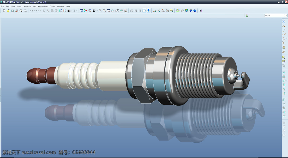 solidworks 2011 汽车 汽车火花塞 杨敏 辛格 吉尔 igs 黄色