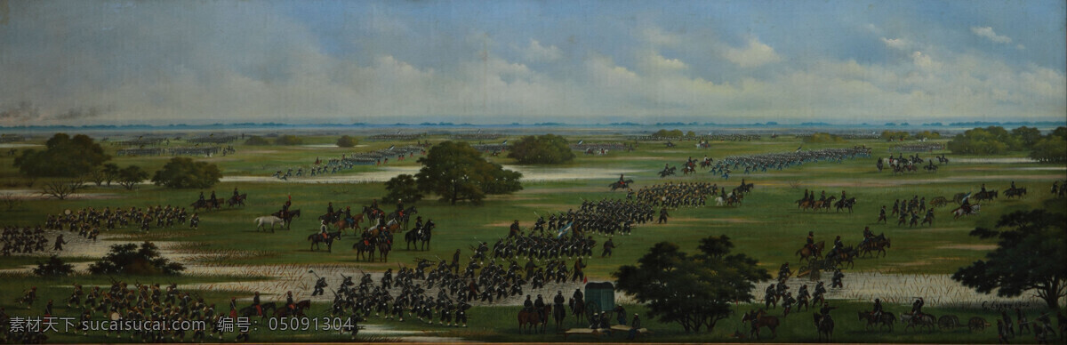 战斗 古典画 绘画 绘画书法 绘画艺术 文化艺术 油画 战争 布面油画 坎迪洛佩兹 家居装饰素材