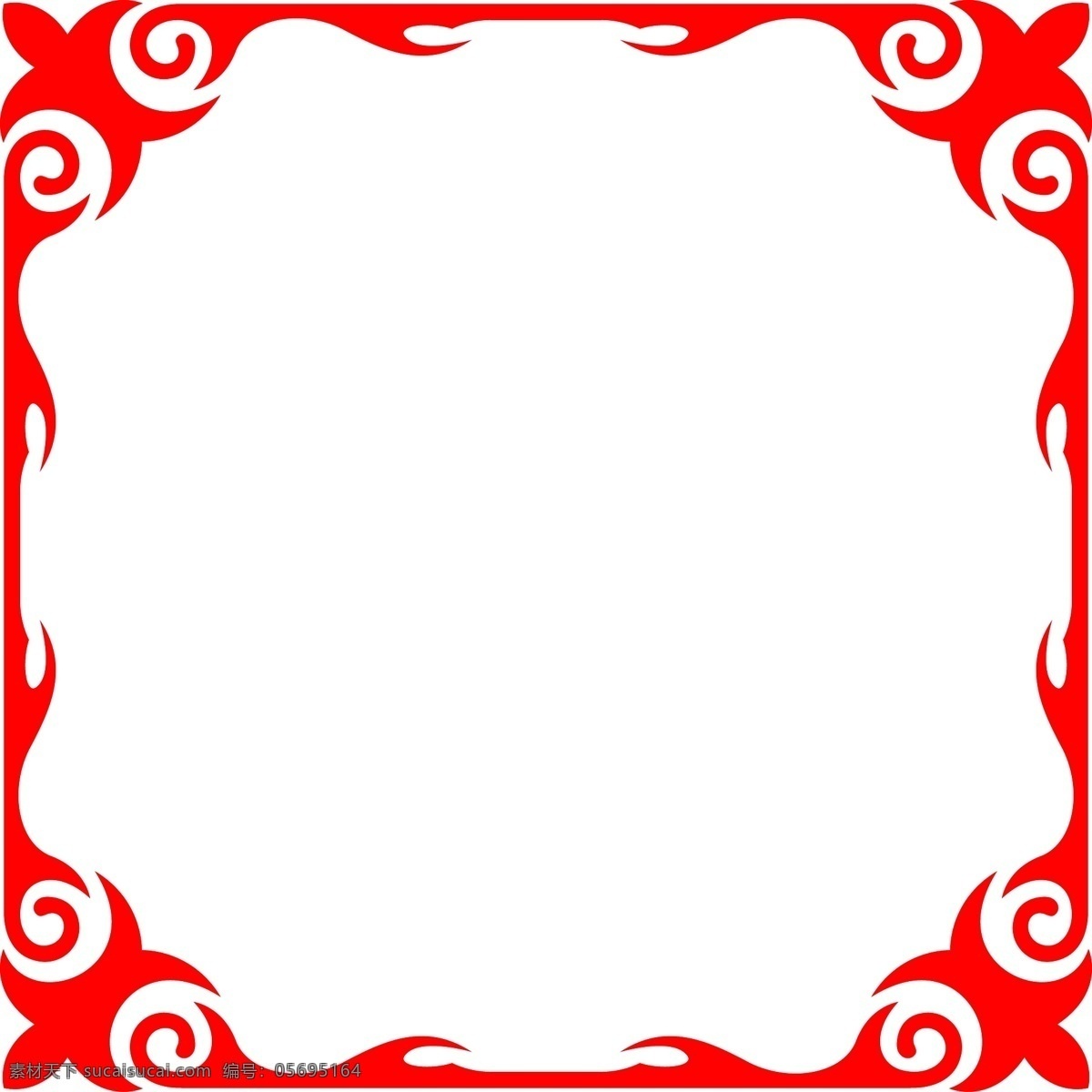 红色 创意 正方形 矢量 海报 边框 透明 彩色 装饰 平面设计 原创 透明底 免抠 节日 海报装饰 清新 通用 标题框 海报边框