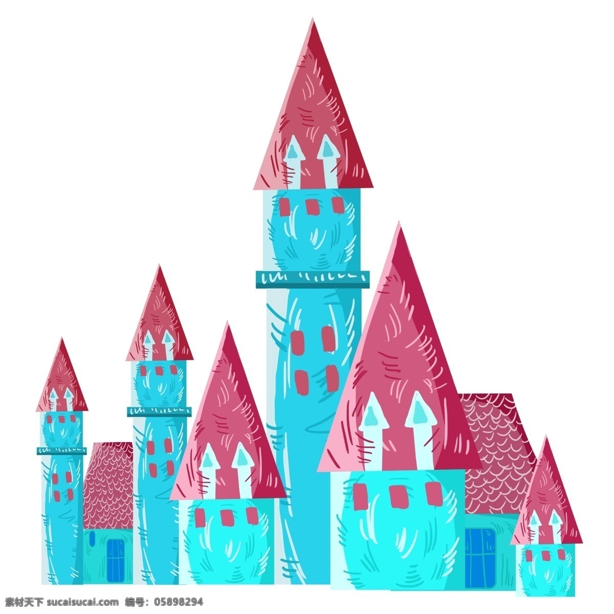 彩色 游乐园 城堡 彩色城堡 儿童城堡