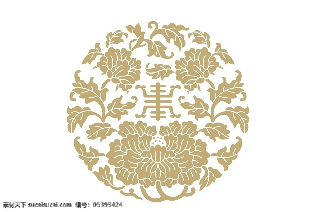 佛教装饰纹样 佛教 装饰 纹样 花朵 寿字 矢量文件 底纹边框 花边花纹