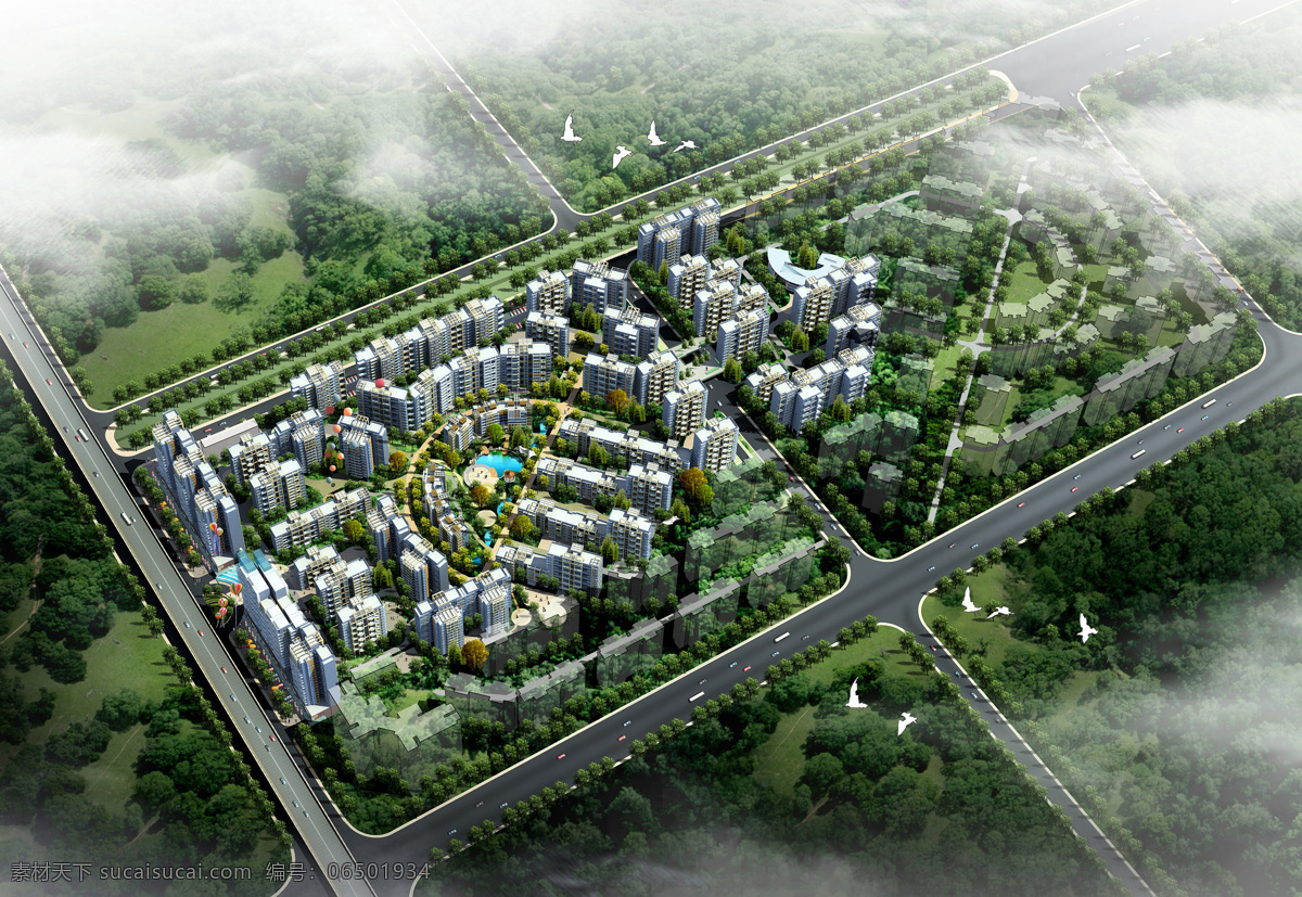 小区 建筑 规划设计 小区建筑设计 鸟瞰图 建筑规划设计 景观设计 园艺设计 房地产设计 建筑设计 3d 效果图 园林景观 环境家居