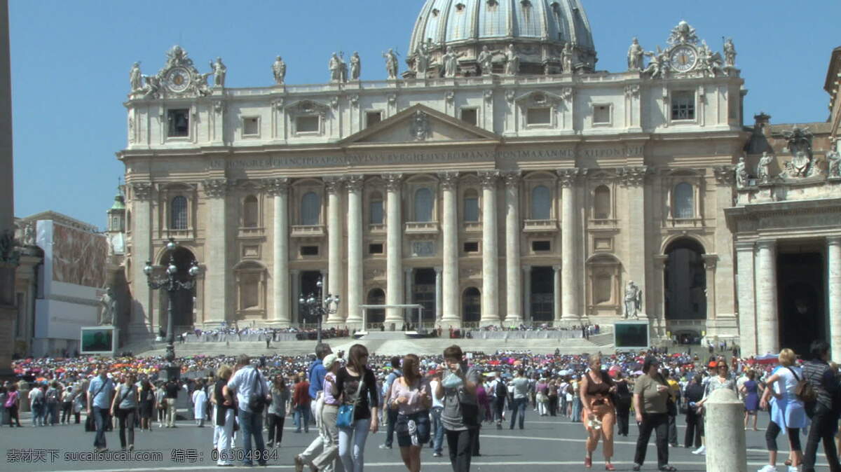 人群 中 看到 教皇 股票 录像 步骤 教堂 罗马 视频免费下载 意大利 天主教 梵蒂冈 彼得 圣彼得斯广场 圣彼得 斯 大 其他视频