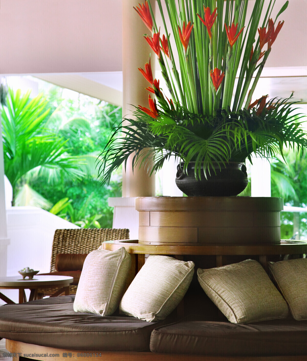 时尚家居 室内装饰 家居装饰 沙发 鲜花 花朵 花盆 室内设计 环境家居