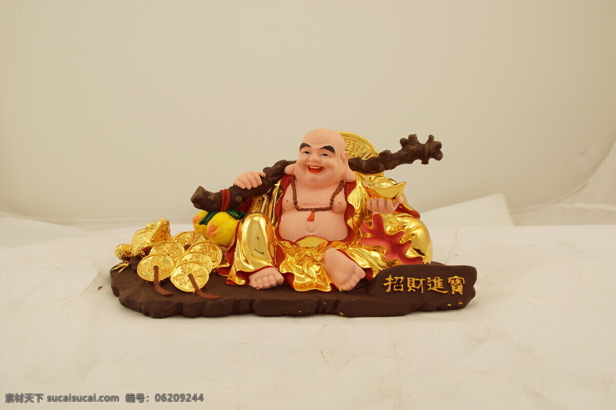 弥勒佛 弥勒 佛 布袋弥勒 和气生财 周晖 工艺品 金佛 佛像 宗教信仰 文化艺术