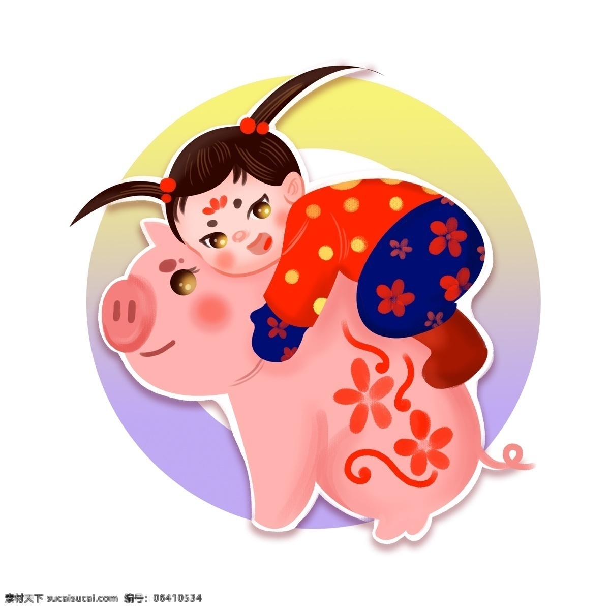 萌 娃 可爱 人物 元素 商用 女孩 春节 猪 萌萌 萌娃娃 娃娃 2019 新年 人物元素 猪宝宝