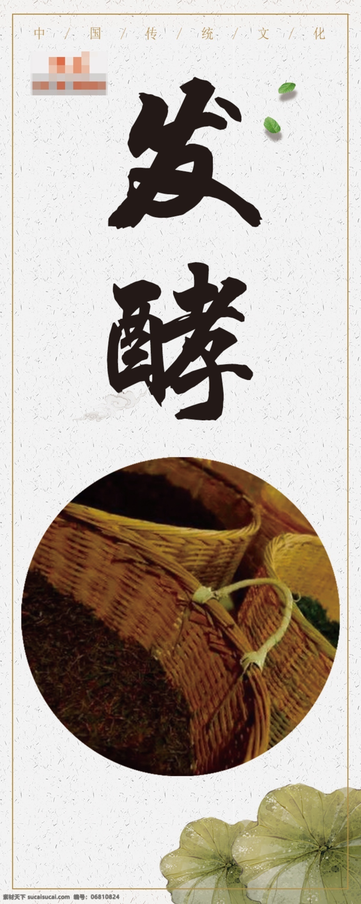 茶叶 工艺 发酵 展板 分层 可编辑
