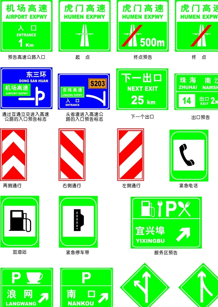 高速公路标志 交通安全 交通警告标志 交通标志 禁令标志 道路交通标线 标志图标 其他图标