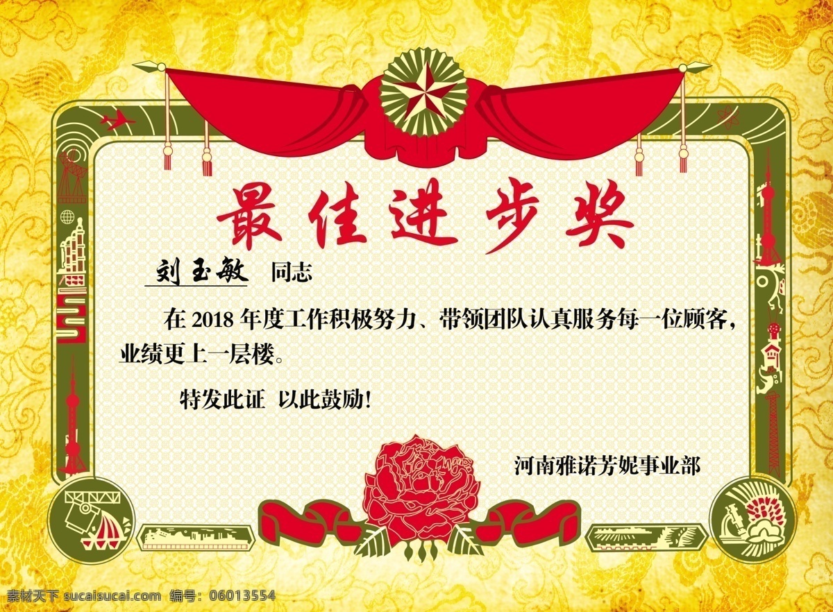 进步奖 上进奖状 发奖状 三号学生
