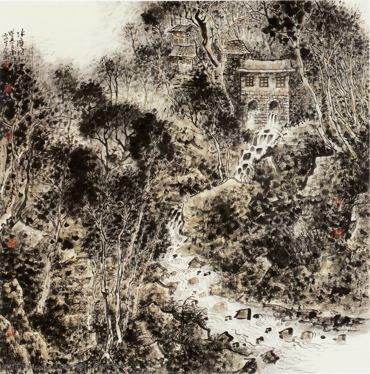 风景画 国画 国画设计素材 绘画书法 山 山水画 书法 国画模板下载 中国画 写意画 大师作品 写意 水 树 水墨画 文化艺术 装饰素材 山水风景画