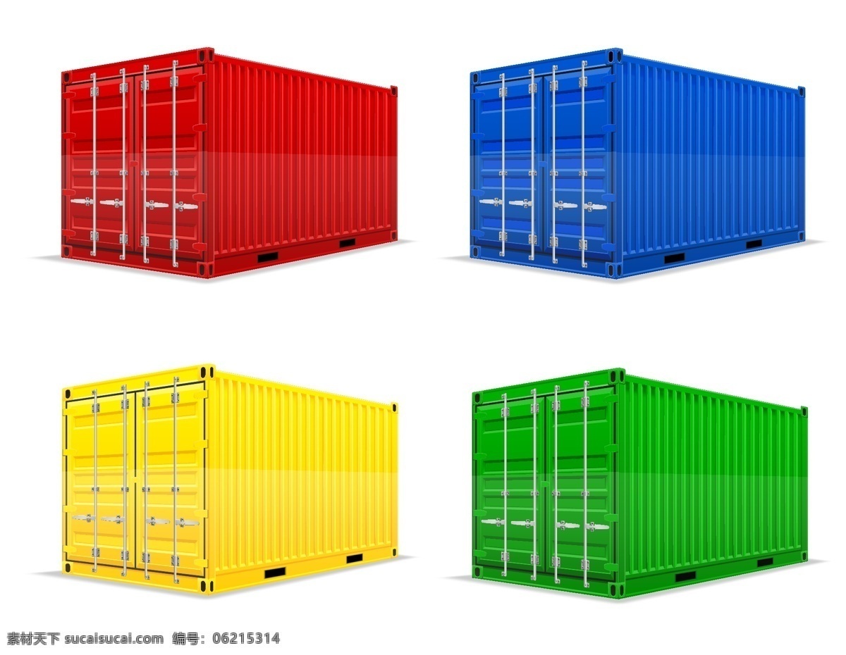 彩色 集装箱 矢量 货物 运输 港口 码头 矢量图 高清图片