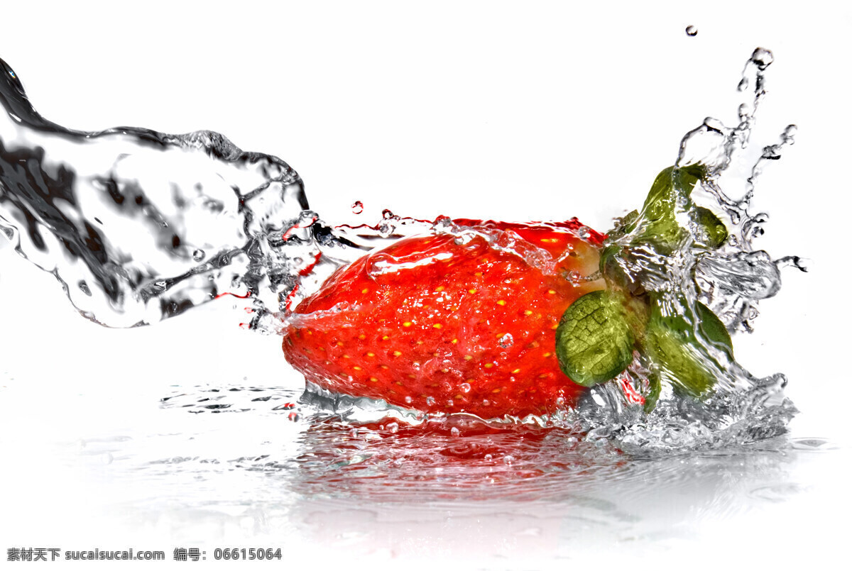 高清 草莓 设计素材 高清草莓 跃动的水 水果 类 生物世界