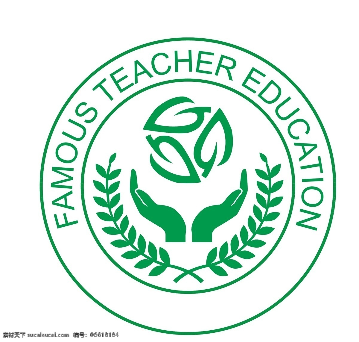 教育logo 教育 logo 绿色 圆形 高校 标志图标 企业 标志
