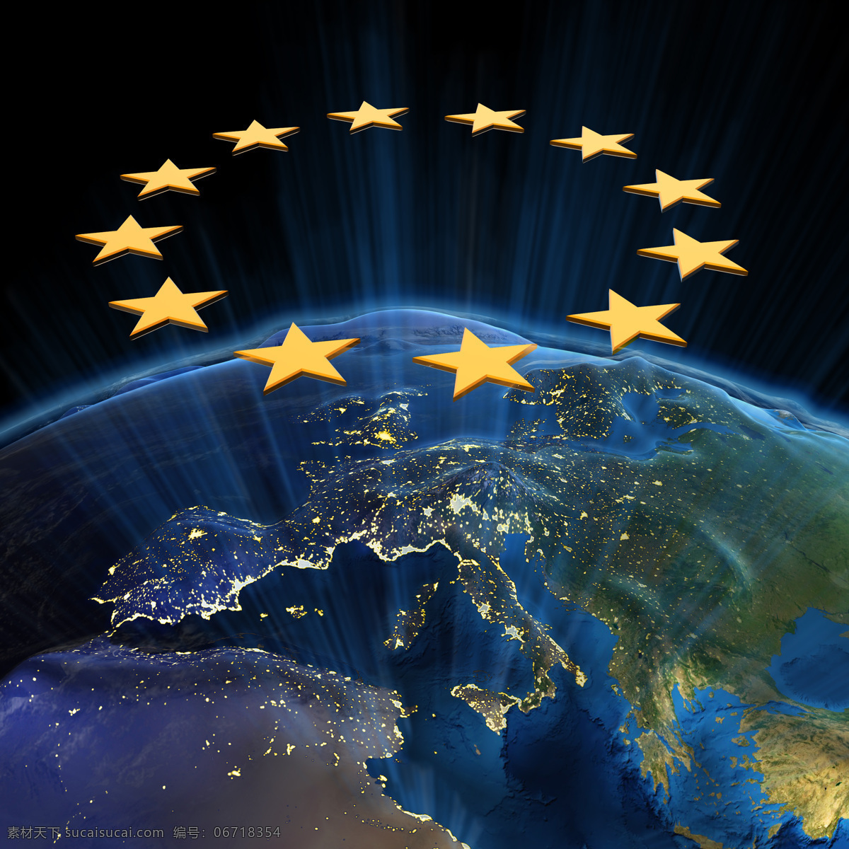 地球 上 欧洲 大陆 欧盟 标志 欧洲大陆 欧盟标志 环保 宇宙太空 地球图片 环境家居
