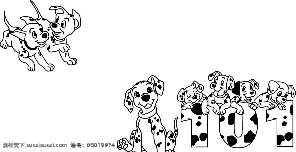 斑点狗 迪斯尼 卡通 可爱 狗 忠诚 卡通图案 动漫动画