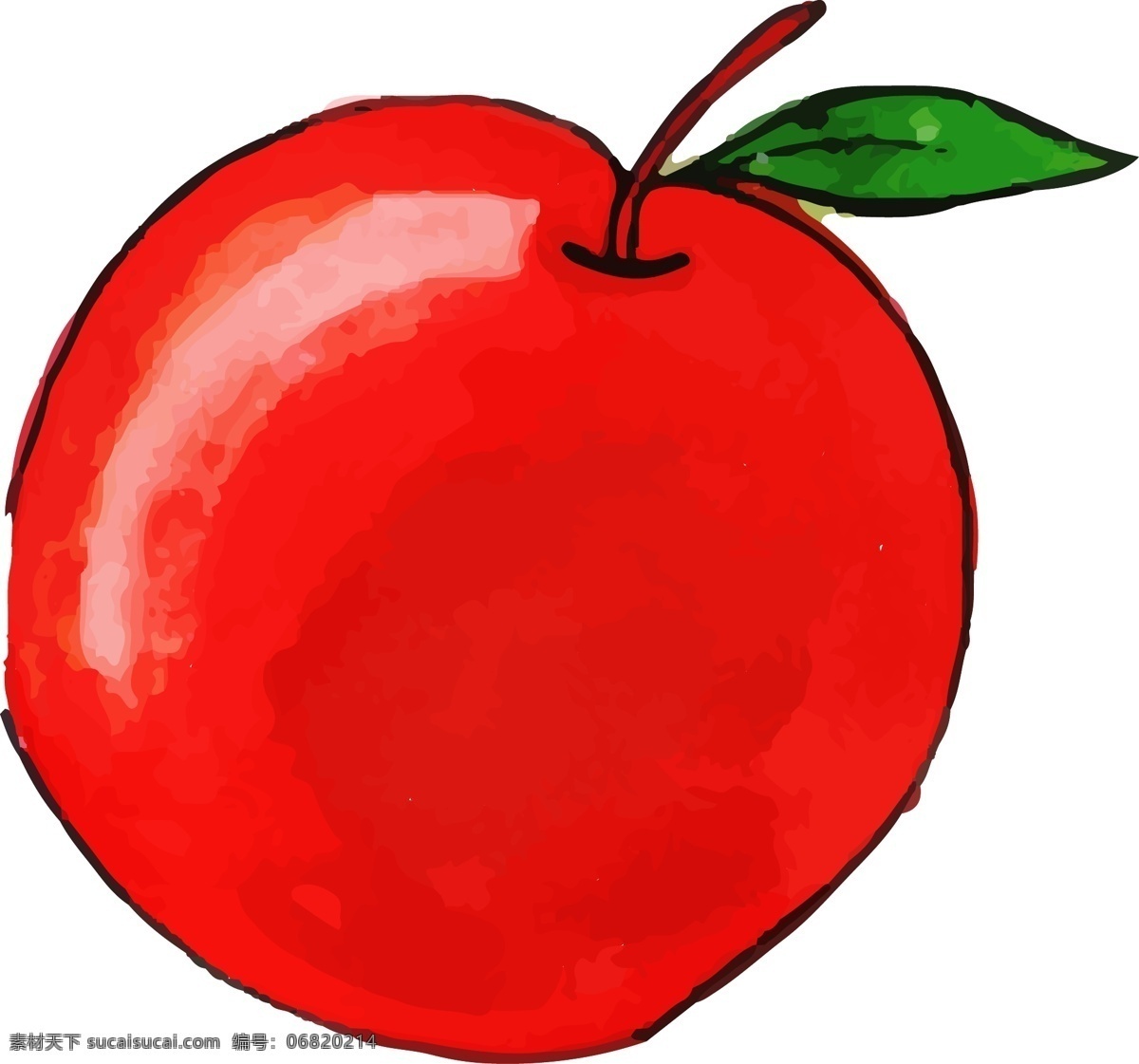 卡通 水彩 红色 苹果 矢量 可爱 可爱苹果 卡通苹果 水彩苹果 手绘 手绘苹果 红色苹果