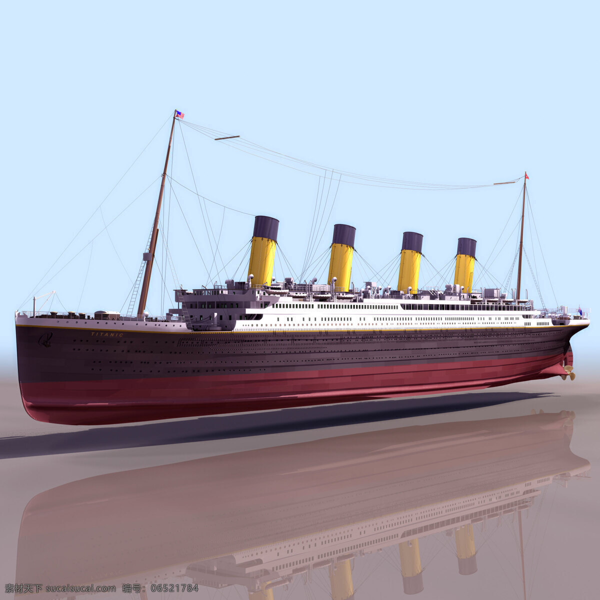 船模型018 titanic 船舶 船模型 机动车辆 3d模型素材 电器模型